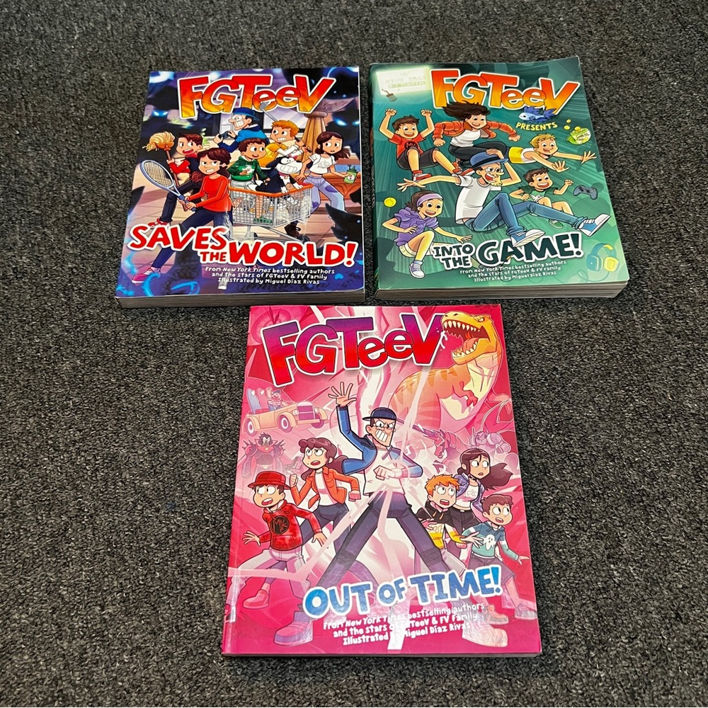FGTeeV Graphic Novel 3 Books Saves the World Into the Game Out of Time